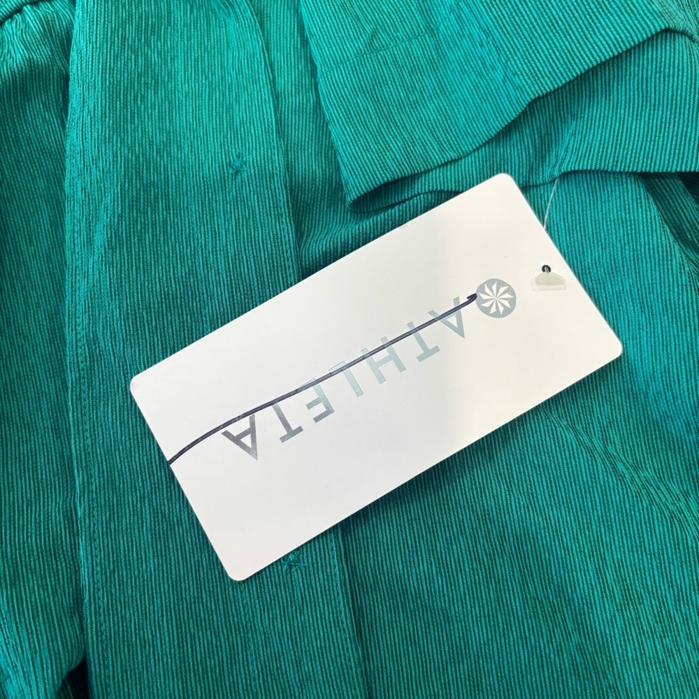 Athleta Echo Teal Button-Up Top NWT - Picture 6 of 7